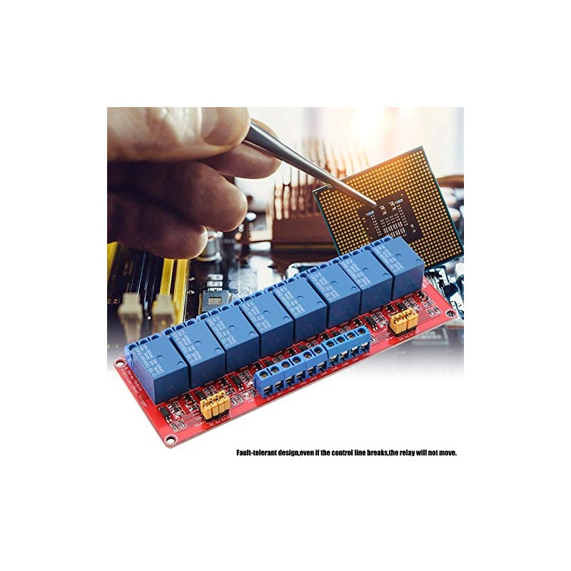 Keenso 8 Channel Optocoupler Relay Module, 5V/12V/24V 8 Channel Relay