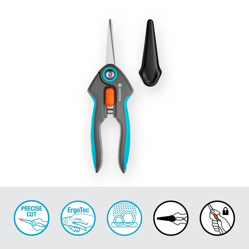 GARDENA FreshCut: stainless steel scissors for harvesting herbs, berries or