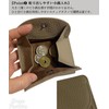 Green Pakira Women's Bi-fold Mini Wallet, Genuine Leather, Compact, Box-Shaped,