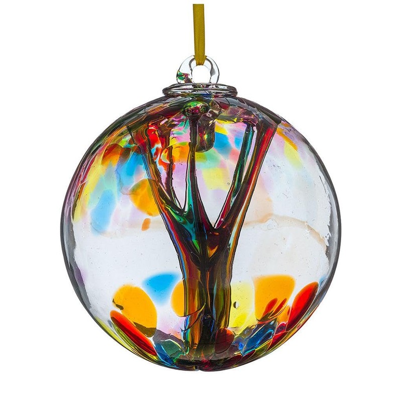 10cm Multicoloured Glass Spirit Ball – Sorry You're Leaving Gift