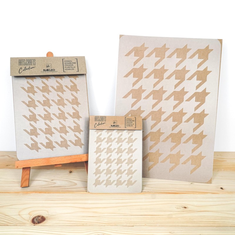 DIY Reusable Plastic Stencil // A3 A4 A5 Houndstooth -