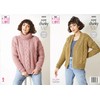 King Cole 5842 Knitting Pattern Womens Sweater and Jacket in