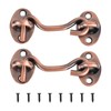 sourcing map 2Pcs 3 Inch Hook and Eye Latch, Barn