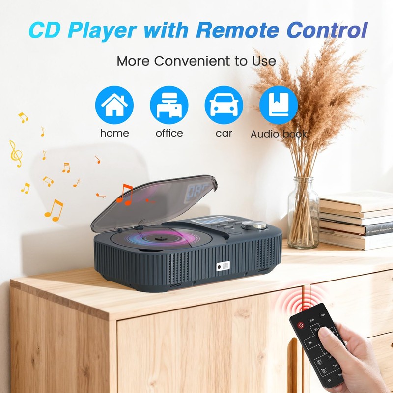 CD Player Portable, White Noise Portable CD Player with Bluetooth