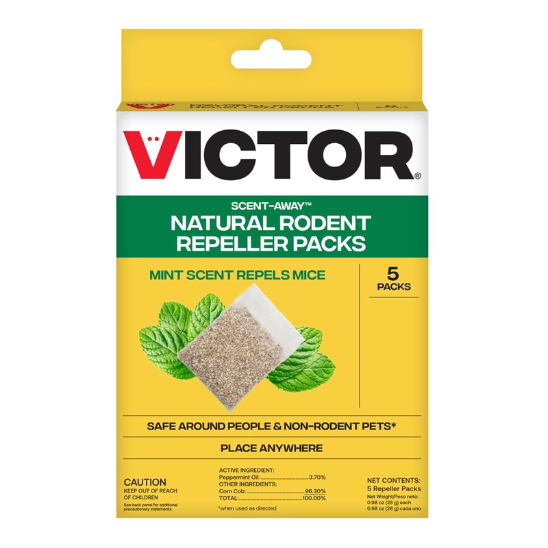 Victor Scent-Away Mouse Repellent Pouches with Peppermint Oil - Natural