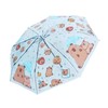 XiranYien Jellyfish & Capybara Cartoon Transparent Umbrella – 8-Rib Windproof