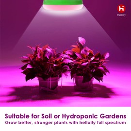 helloify BR30 LED Plant Grow Light Bulb, 9W, Equivalent 100W, DIY Horticulture & Indoor Gardening, Growing Light for Indoor Plants, Flowers, Greenhouse, Indore Garden, 2 Pack, Blue to Red Spectrums