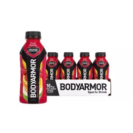 BODYARMOR Sports Drink Fruit Punch 16 Fl Oz Pack of 12 Hydration Electrolytes