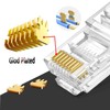 PETECHTOOL RJ45 Cat6 Cat5 Connectors Ends Gold Plated 8P8C Ethernet