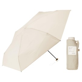 Waterfront U550-0794BG1-B6 Umbulatio Series Quick Shut Pocket Mini Folding Umbrella, Light Beige, 19.7 inches (50 cm), Anyone Can Quickly Fold Up Cleanly, Shape Memory Function, Close Assist, Water