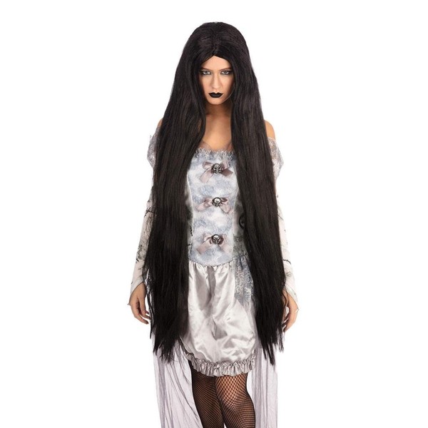 Realistic Long Black Wig for Women (101 cm) 1 Pc.