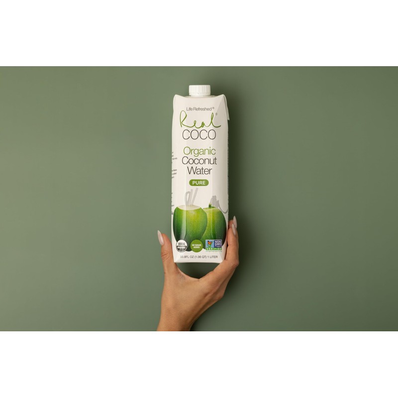 Real Coco Organic Pure Coconut Water 500mL, 100% USDA Organic