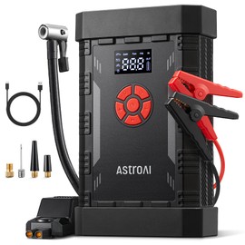 AstroAI A30 Jump Starter with Air Compressor, 4000A & 150PSI Portable Car Battery Jump Starter (10.0 Gas/8.0L Diesel) with Tire Inflator, 12V Battery Charger, 18W Quick Charge, Jumper Cables, Lights