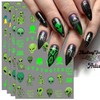 IDDFEVE Alien Nail Art Stickers - Glow in The Dark