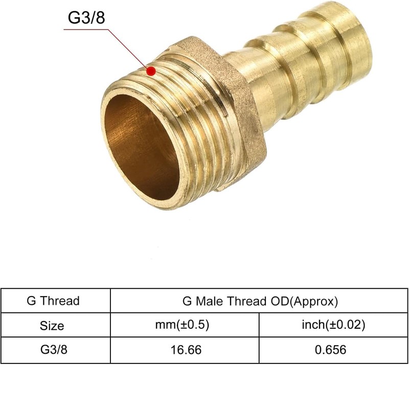 2 Stück 1/2 Zoll Messing Schlauchtülle 10mm Schlauchanschluss Innengewinde Schlauchverbinder