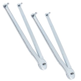LDEXIN 2 Pcs Adjustalbe Face Spanner Wrench, Adjustable Pin Spanner Pin Pliers for Round Nuts with Drill Holes, 4mm Dia. Pin