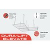 DURA-LIFT Elevate Adjustable Height Overhead Garage Door Ceiling Double Storage