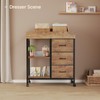 YeTom Changing Table Dresser, Baby Dresser with 3 Fabric Drawers