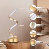 NUÜR Gold Infinity Spiral LED Table Lamp, Dimmable Metallic Bedside