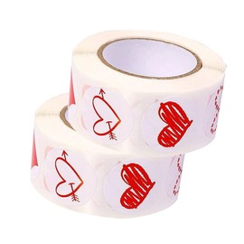 Operitacx Herzaufkleber Für Valentinstag Selbstklebende Geschenkanhänger Dekorative Aufkleber Für Geschenkverpackungen Und Süßigkeitentüten Liebe Sticker Zum Verschenken