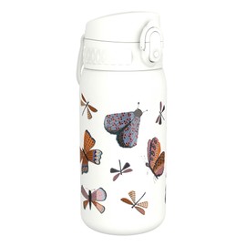 Ion8 Leak-proof children's drinking bottle, vacuum insulated stainless steel, butterflies, 320 ml (11 oz)