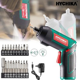 HYCHIKA Cordless Screwdriver 6 N.m, HYCHIKA 4V 2000mAh Electric Screwdriver Gun