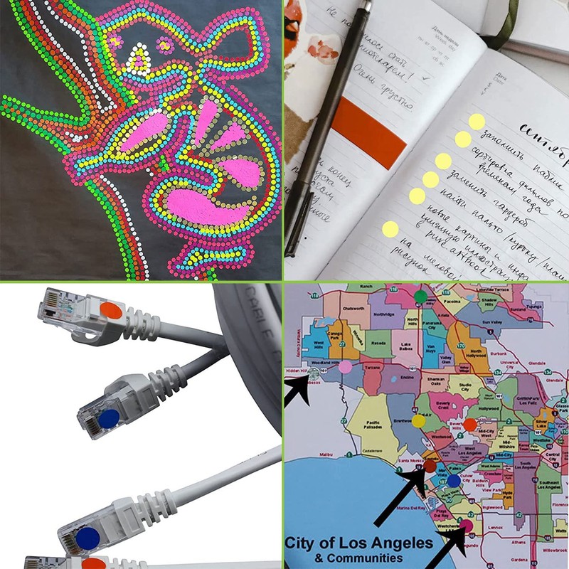 Small Dot Sticker ¼” inch 8mm (5/16) - 2700 Pack,