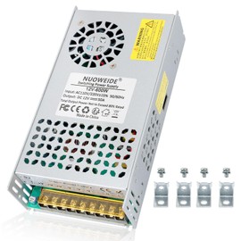 NUOWEIDE 12V 50A 600W Power Supply Transformer, 110V AC to DC 12v Converter Adapter 50A 600W SMPS, DC Power Supply for LED Strip Motor Pump CCTV Camera System Radio Car Stereo 3D Printer