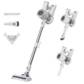 BUTY BULU Cordless Stick Vacuum Cleaner, 30KPa Handheld 2200mAh Rechargeable Battery Lightweight Small Vac Electirc Broom, 40Mins Runtime for Home Hard Floor Carpet Pet Hair Cleaning, LED Screen