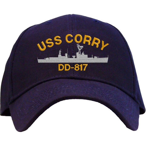 Spiffy Custom Gifts USS Corry DD-817 Pro Style Embroidered Baseball