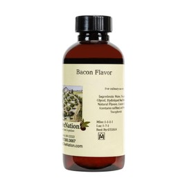 Liquid Bacon Flavor - Water Soluble Natural Flavoring for Baking - Beverages - Brewing - Gluten Free - Kosher - 32 ounces