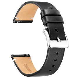 [BINLUN] Genuine Leather Watch Band Quick Release Leather Watch Strap for Men Women Replacement Watch Strap Unisex 12mm 14mm 16mm 18mm 20mm 22mm 24mm 4 Colors (Orange/Black/Brown/Light Brown),