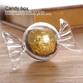 Gsycle 12PCS Wedding Favors Boxes, Fillable Plastic Candy Shaped Clear Container Party Favor Boxes, Clear Treat Boxes, Candy boxes with lid Mini Candy Dispenser Boxes for Treats