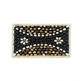 3kg Natural Stone Acupressure Foot Mat - Flower Path Pebble Design (40x60cm) Single Color / 1 pc 5ea