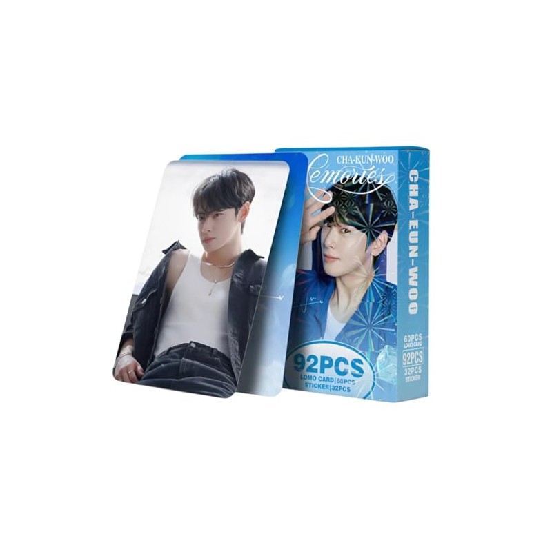Cha Eun Woo92 Piezas (60 Photocard + 32 Sticker)