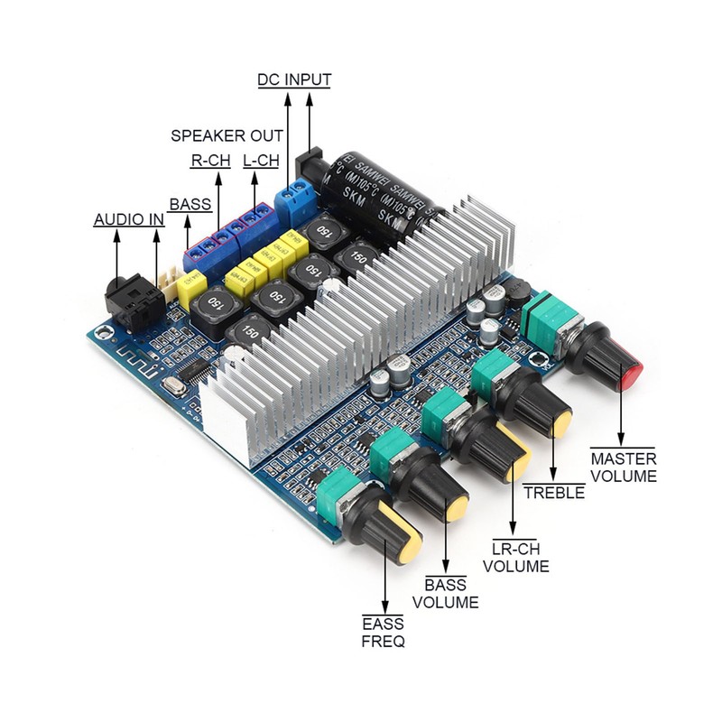 2.1 Subwoofer Board High Power Digital Amplifier Module Fever Finished