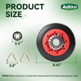 AOLKKSI Upgraded 8536974 Dryer Drum Support Roller Kit Compatible with Maytag Kenmore Whirlpool Dryers - Replaces W10314171 8536973 8536974 AP6019303 PS11752609 - Pack of 2