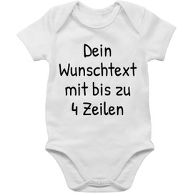 Geschenk mit Namen personalisiert by Shirtracer - Baby Bodysuit Boy Girl - Design Yourself Print - Desired Print Text Name, 1 White
