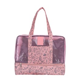 Mesh Beach Bag Tote Waterproof Swim Bag Dry and Wet Separated Duffel Bag Picnic Bag Outdoor Grocery Organizer for Women Girls Picnic Beach Gym Camping Hiking 36x29x18cm