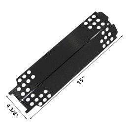 Bigbox Grill Replacement Parts for Charbroil 463436215, 463436214, 463436213, 467300115, 463234413, 466342014 Gas Grills, 15" Heat Plate, 4 Pack Porcelain Steel Heat Tent Shield for Char-Broil