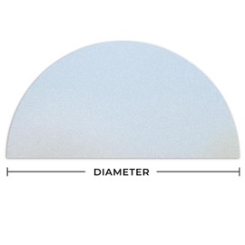 Autotech Park Precut Custom Arched Frosted Window Film, up to 34 inches Diameter and 20 inches Height