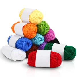 LIHAO Crochet Yarns Knitting Yarn Acrylic Crochet Yarn Soft Yarn Skeins Assorted Starter 15g for Crocheting and Knitting Craft Project Multi-Color