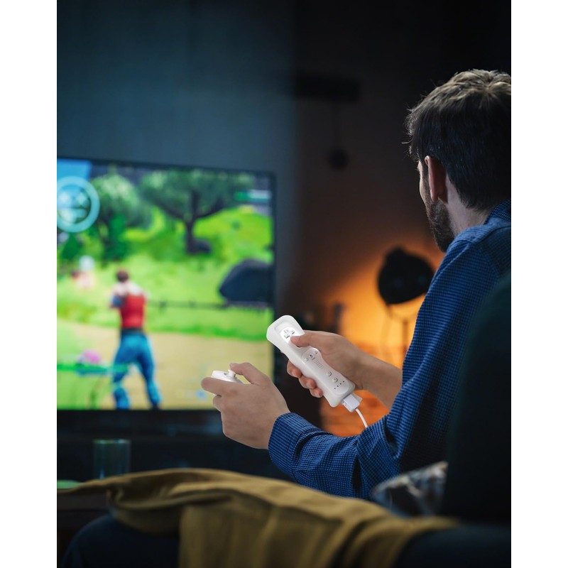 Motion-Sensing Remote Controller with Nunchunk for Wii and Wii U