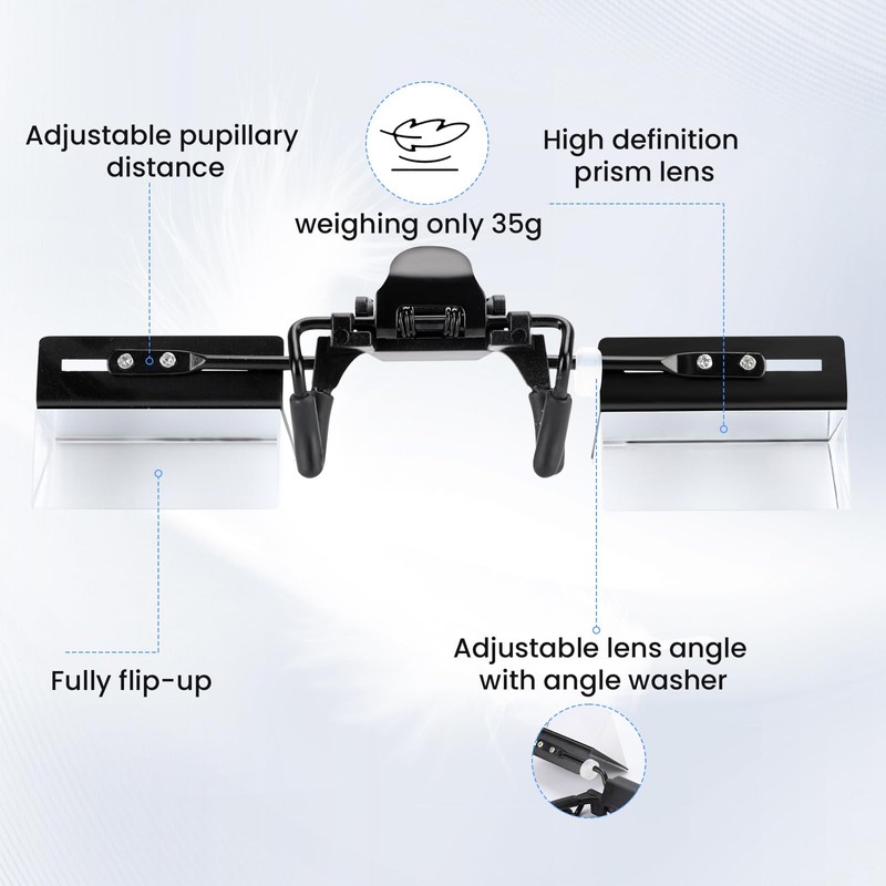 Joy&Jey Clip on Lazy Glasses - Horizontal Reading Glasses 90