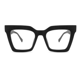 HGIOOIGH Blue light glasses for women Oversized UV Protection Clear glasses Trendy Chunky Square Bluelight Blocking Eyeglasses