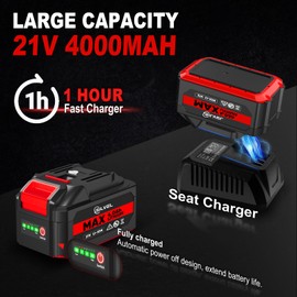 SILVEL 2" Cordless Brad Nailer, 2-in-1 21V Electric Brad Nailer Stapler with 2 * 4.0Ah Battery, 1000pcs Nails, 18GA Staples, Adjustable Depth for Woodworking, Home Improvement