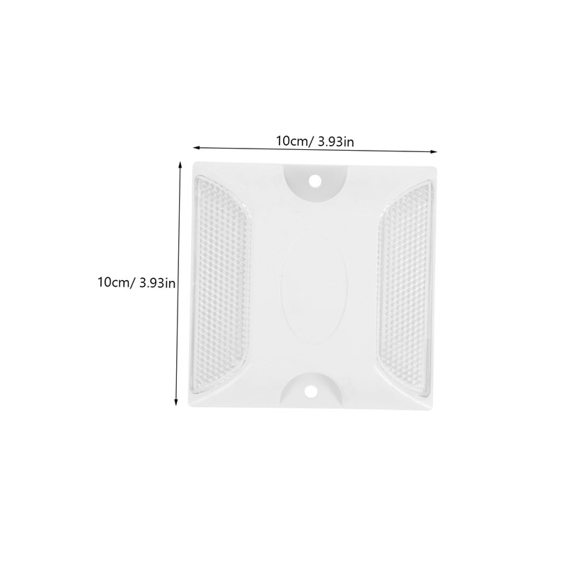 ULTECHNOVO 4 Pack White Raised Road Reflectors Emergency Driveway Markers