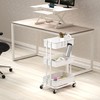 Simple Houseware 3-Tier Heavy Duty Metal Utility Rolling Cart, White