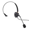 Telephone Headset with Noise Cancelling Microphone Black USB Corded Single