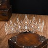 Gold Crystal Wedding Tiaras Women Tiara Bride Crowns Royal Queen